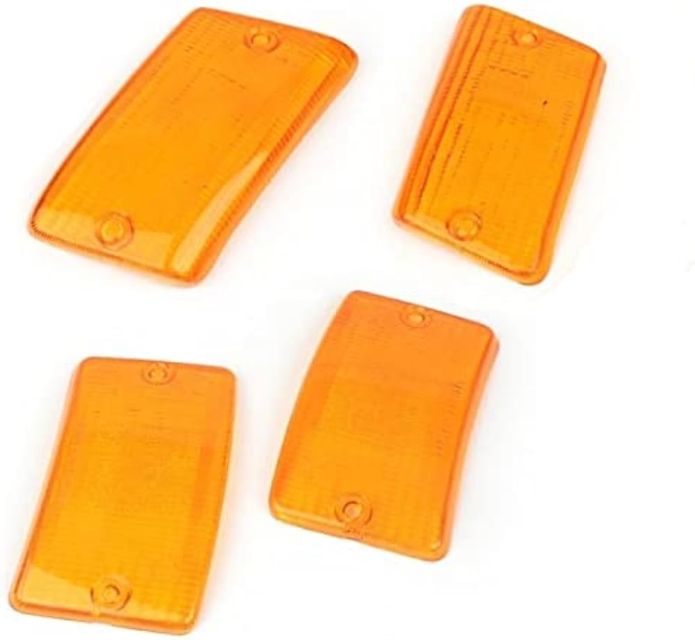 GSC RICAMBI SRL Set mit 4 Kunststoff-Glasscheiben für Blinker hinten und vorne, Orange, Vespa PX 125 150 200 - Vespa LML - Vespa Arcobaleno von GSC RICAMBI SRL
