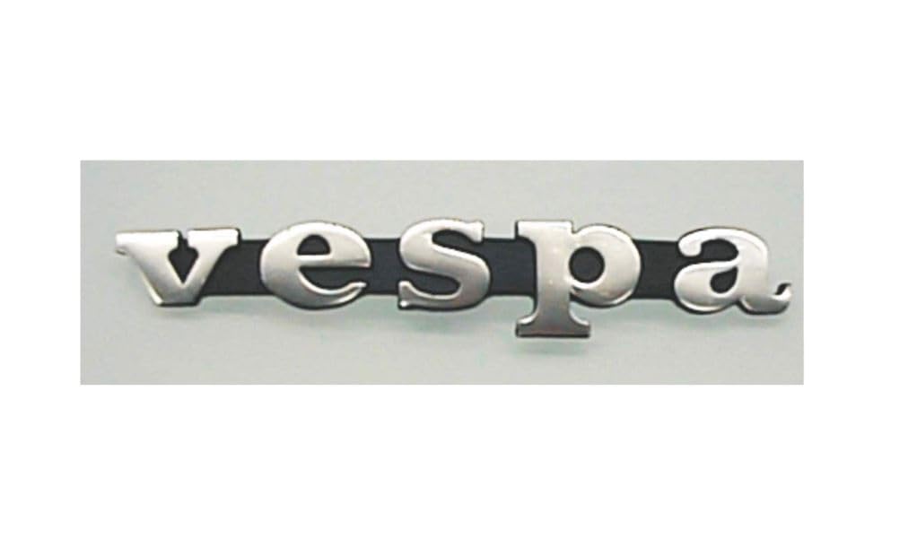 GSC RICAMBI SRL Chrom Metall Schild mit Logo vorne für Vespa 50, 50 R, 50 Special, 90, ET3 125 Primavera, PX 125, 150, 200 - Motorrad Emblem GSC RICAMBI SRL Chrom Metall Schild mit Logo vorne für Vespa 50, 50 R, 50 Special, 90, ET3 125 Primavera, PX 125, 150, 200 - Motorrad Emblem von GSC RICAMBI SRL