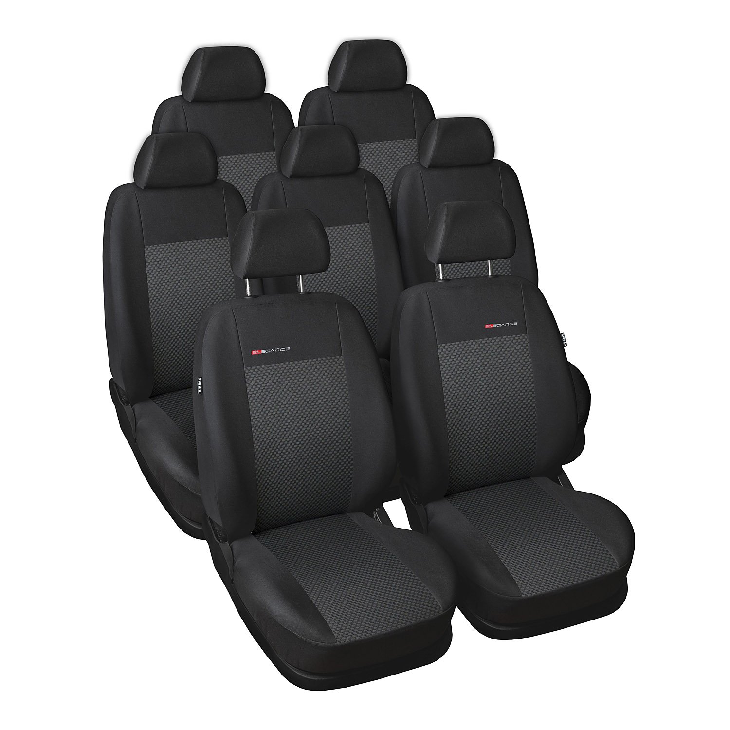 GSC Elegance Autoschonbezug-Set, maßgeschneidert, kompatibel mit Seat Seat Alhambra II 7 Sitze von GSC