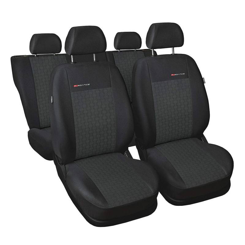 GSC Sitzbezüge Komplettset 7-Sitze maßgefertigt, kompatibel mit Opel Zafira B 05- von GSC