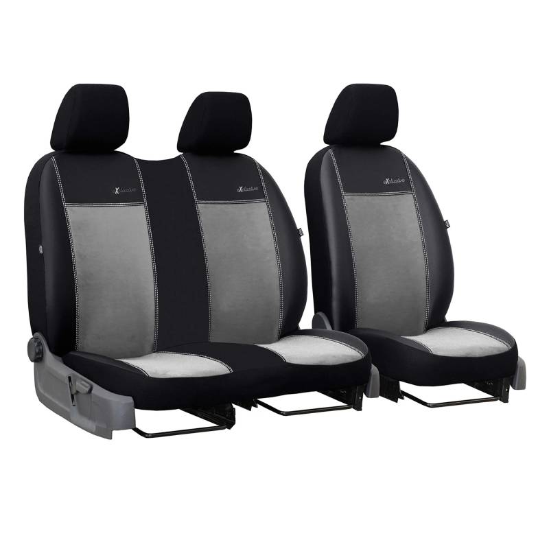 GSC Sitzbezüge Universal Schonbezüge 1+2 kompatibel mit Renault TRAFIC von Auto-Dekor