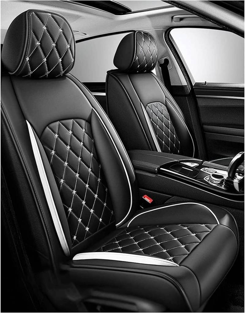 GSDOMJ Autositzbezüge, passend für Toyota Corolla Cross Fj Land Cruiser Previa Camry Urban Cruiser, vorne und hinten, atmungsaktiv, 5-Sitzer, Autoteile, Weiß von GSDOMJ