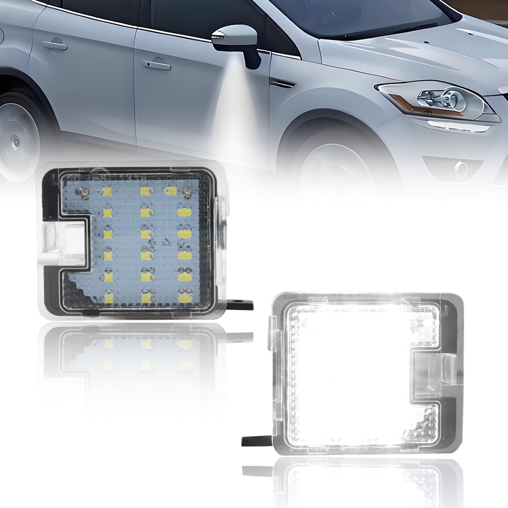 GSOWO LED Umfeldbeleuchtung Spiegel, LED Seitenspiegel Pfützenlicht mit Canbus Fehlerfrei für Fo-rd Mondeo MK4 MK5 Focus Mk3 C-Max MK2 S-Max WA6 MK2 Escape Galaxy WA6 Kuga MK1 Kuga MK2, 2 Stück GSOWO LED Umfeldbeleuchtung Spiegel, LED Seitenspiegel Pfützenlicht mit Canbus Fehlerfrei für Fo-rd Mondeo MK4 MK5 Focus Mk3 C-Max MK2 S-Max WA6 MK2 Escape Galaxy WA6 Kuga MK1 Kuga MK2, 2 Stück von GSOWO