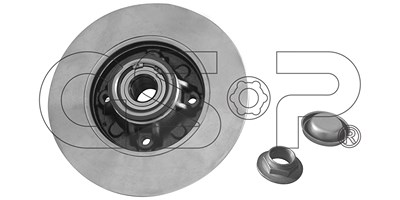 Gsp Bremsscheibe mit Radlager mit ABS-Ring Hinterachse [Hersteller-Nr. 9230146K] für Citroën, Ds, Peugeot von GSP