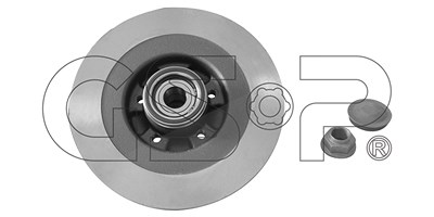 Gsp Bremsscheibe mit Radlager Hinterachse Voll [Hersteller-Nr. 9230142K] für Renault von GSP