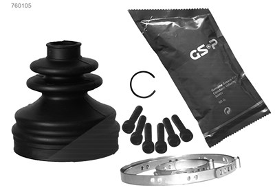 Gsp Montagesatz, Faltenbalg Antriebswelle [Hersteller-Nr. 760105] für Audi von GSP