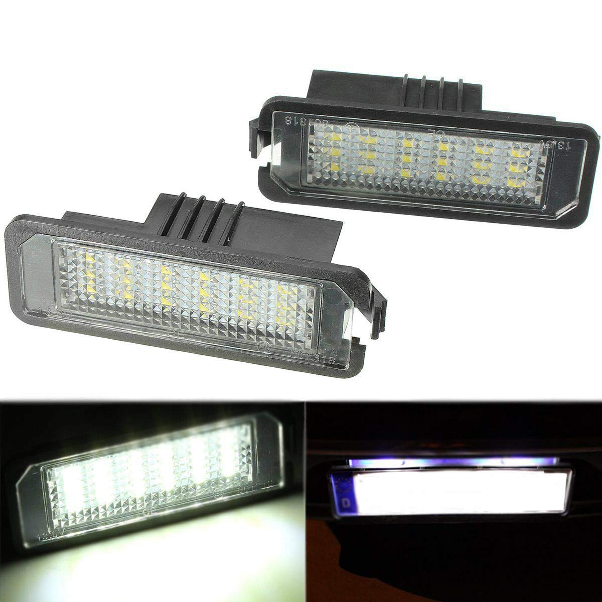 GSRECY 2 STÜCKE 18-SMD Anzahl Kennzeichenbeleuchtung Passt Für GOLF GTI MK4 MK5 MK6 Phaeton Passat Polo CC Etc GSRECY 2 STÜCKE 18-SMD Anzahl Kennzeichenbeleuchtung Passt Für GOLF GTI MK4 MK5 MK6 Phaeton Passat Polo CC Etc von GSRECY