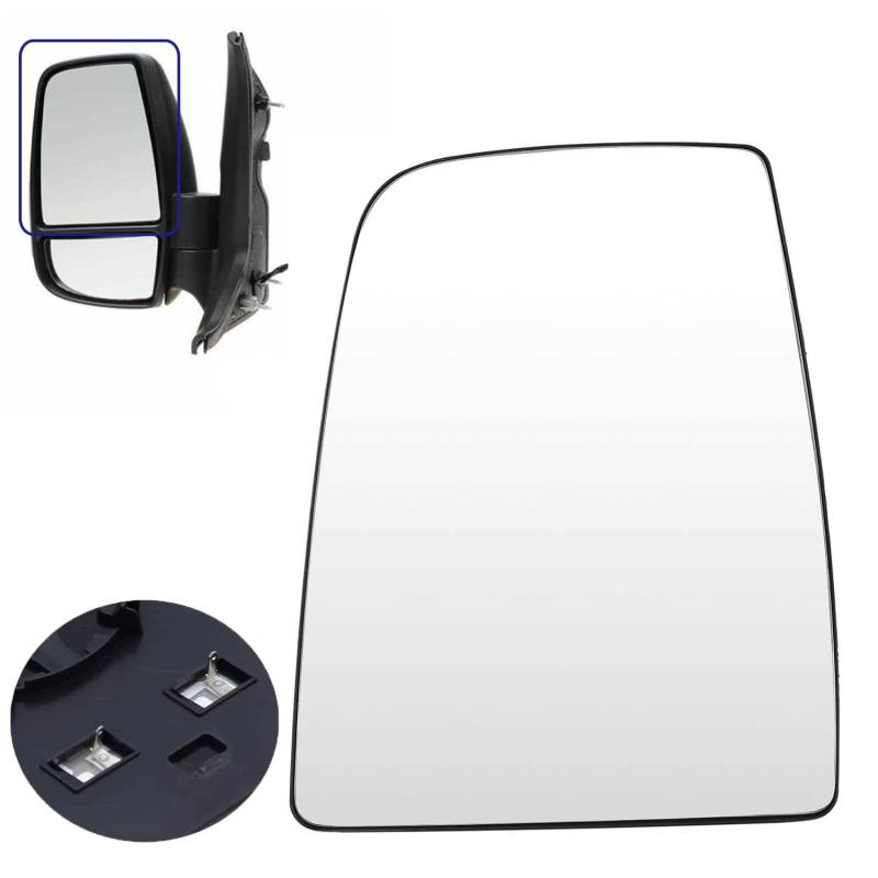 GSRECY Für TRANSIT MK8 Untertür-Außenspiegelglas 2014 mit Rückplatte (oben links - beheizt) von GSRECY