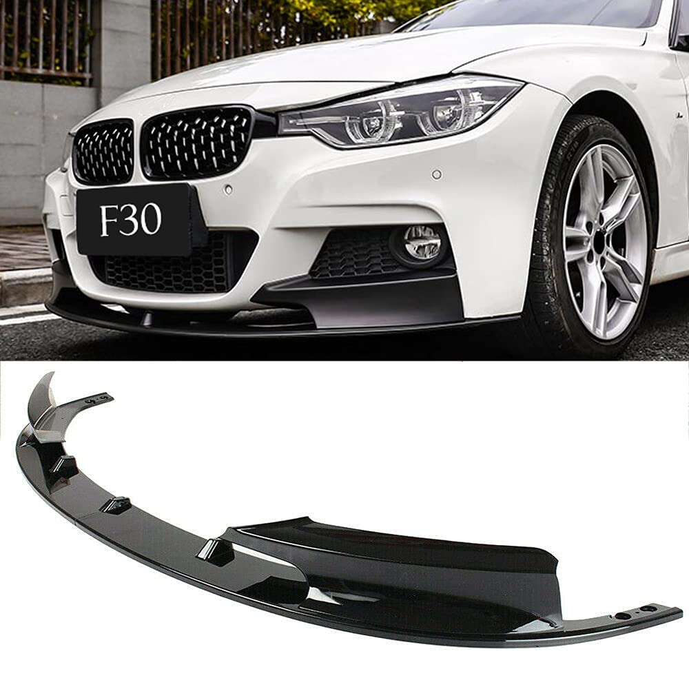 GSRECY Glänzende schwarze Frontstoßstange Lippe Spoiler Splitter kompatibel mit F30 3er Serie M-TECH Stil 2012-2018 von GSRECY