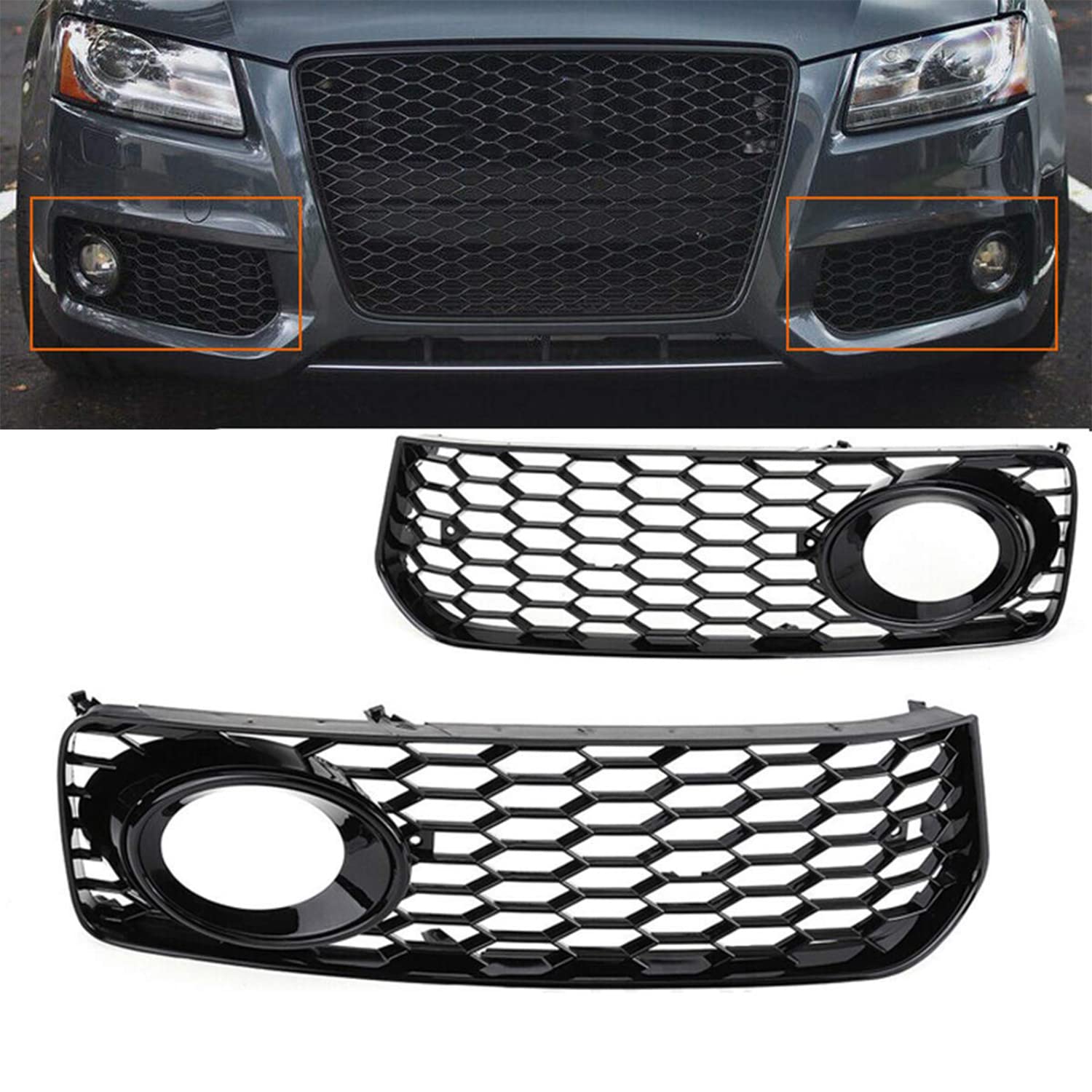 GSRECY Links Rechts Schwarz Nebelscheinwerfer Stoßstangengrillabdeckung Für S5 B8 Coupe A5 S-Line 2008-2012 RS5 Style GSRECY Links Rechts Schwarz Nebelscheinwerfer Stoßstangengrillabdeckung Für S5 B8 Coupe A5 S-Line 2008-2012 RS5 Style von GSRECY