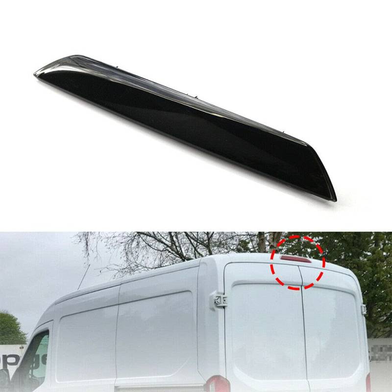 Passend f?r Ford Transit MK8 Tourneo Custom LED High Level Rear Third Brake Light 3rd Stop Tail Lamp (Black Linse) von GSRECY