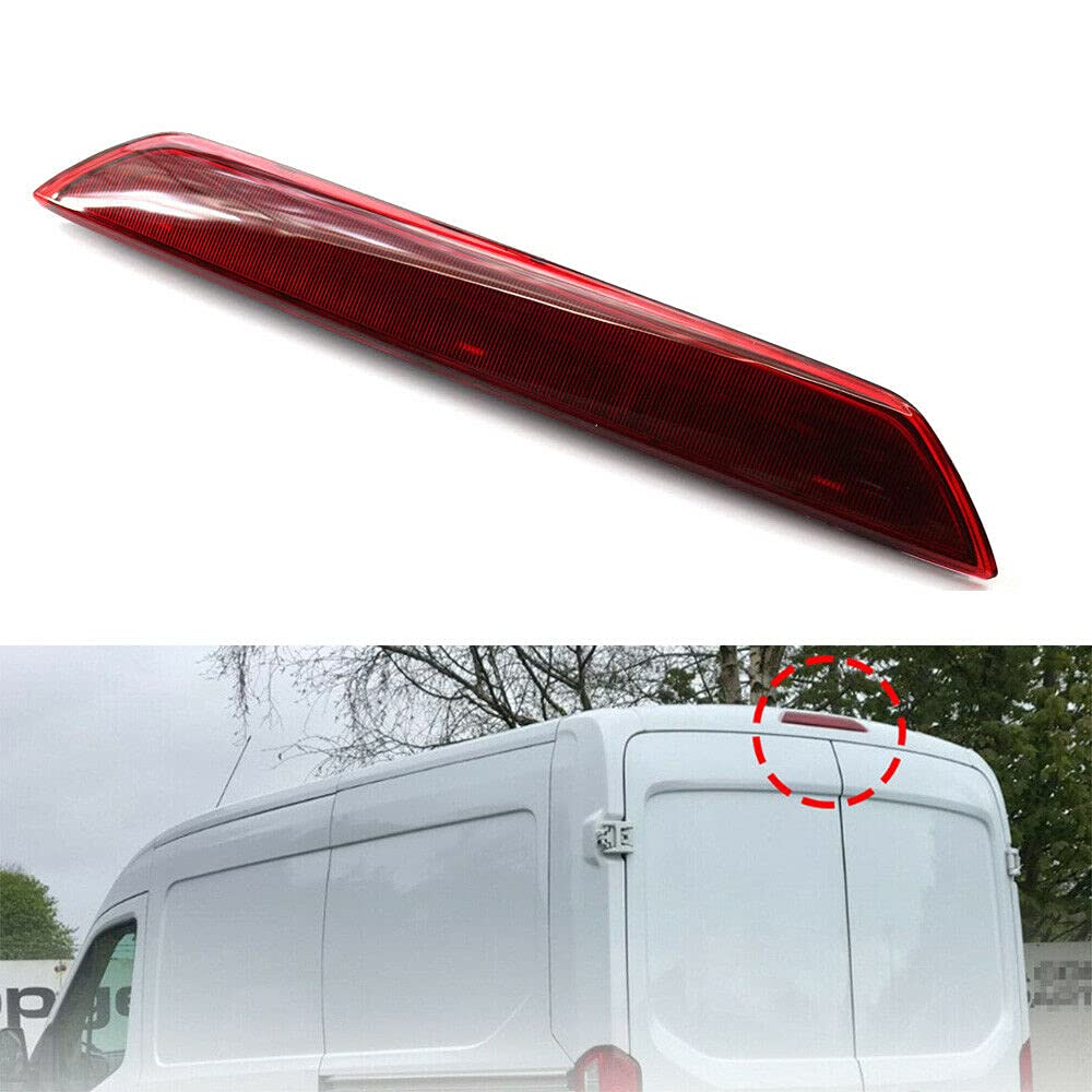 GSRECY Passend für Ford Transit MK8 Tourneo Custom LED High Level Rücklicht dritte Bremsleuchte 3. Stopp-Rücklicht (rote Linse), 1899968 von GSRECY