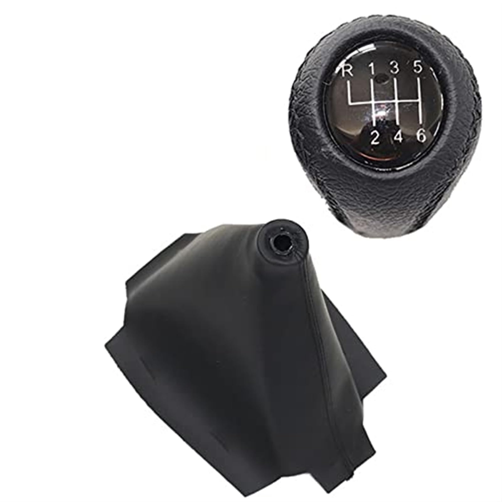 Für Mazda 6 II GH 2007 2008 2009 2010 2011 2012 Pu Leder Auto Shift Schaltknauf Hebel Gaitor Boot CoverCar Schaltknauf Kopf Schaltknöpfe Kopf(‎6 Speed Set Black) von GTDTKGANAK