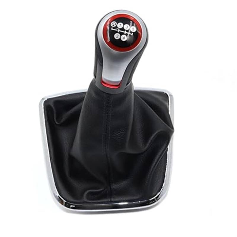 Für VW für Polo 6R 2009 2010 2011 2012 2013 2014 Auto 5/6-Gang-Schaltknauf Hebel Gaitor Kofferraumabdeckung 5-Gang-Schaltknauf Schaltknöpfe Kopf(‎R12345 Type 1) von GTDTKGANAK