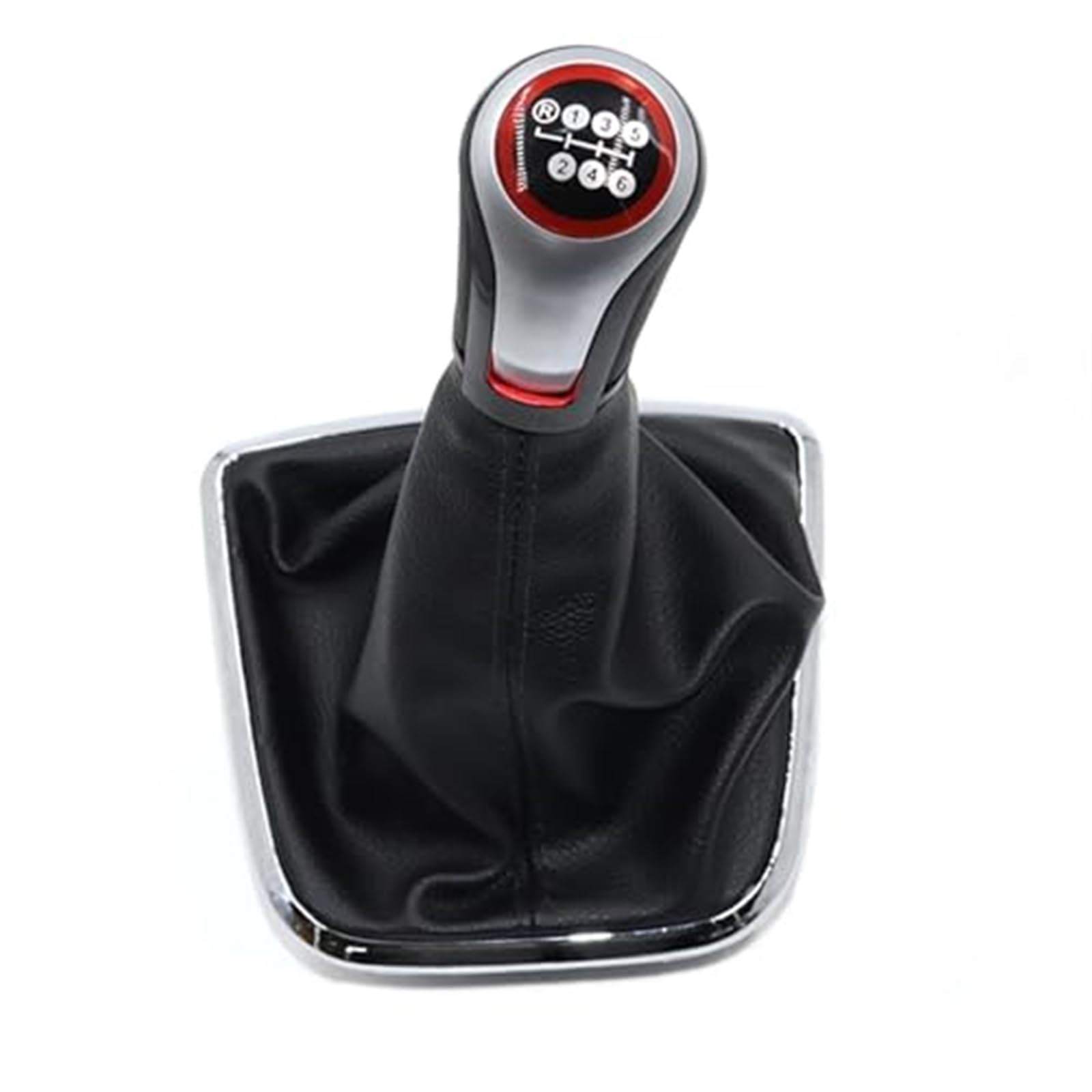 Für VW für Polo 6R 2009 2010 2011 2012 2013 2014 Auto 5/6-Gang-Schaltknauf Hebel Gaitor Kofferraumabdeckung 5-Gang-Schaltknauf Schaltknöpfe Kopf(‎R123456 Type 1) von GTDTKGANAK