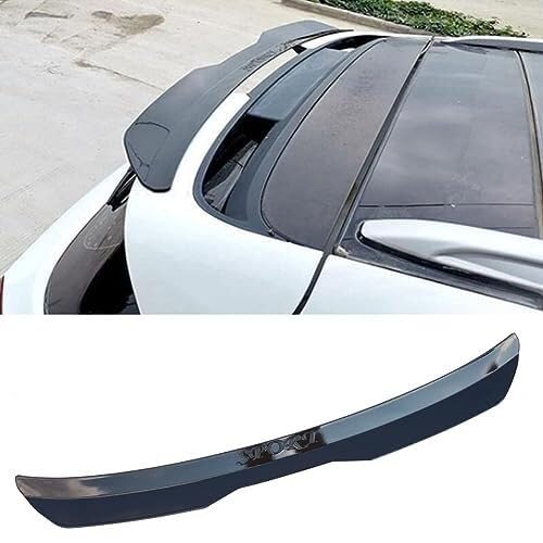 Heckspoiler Für Ford Für Fiesta MK7 Heckspoiler Heckspoiler Spoiler Flügelsplitterlippe ABS-Material, Sport-Stil Zierzubehör Heckspoiler(R/Glossy Black) von GTDTKGANAK