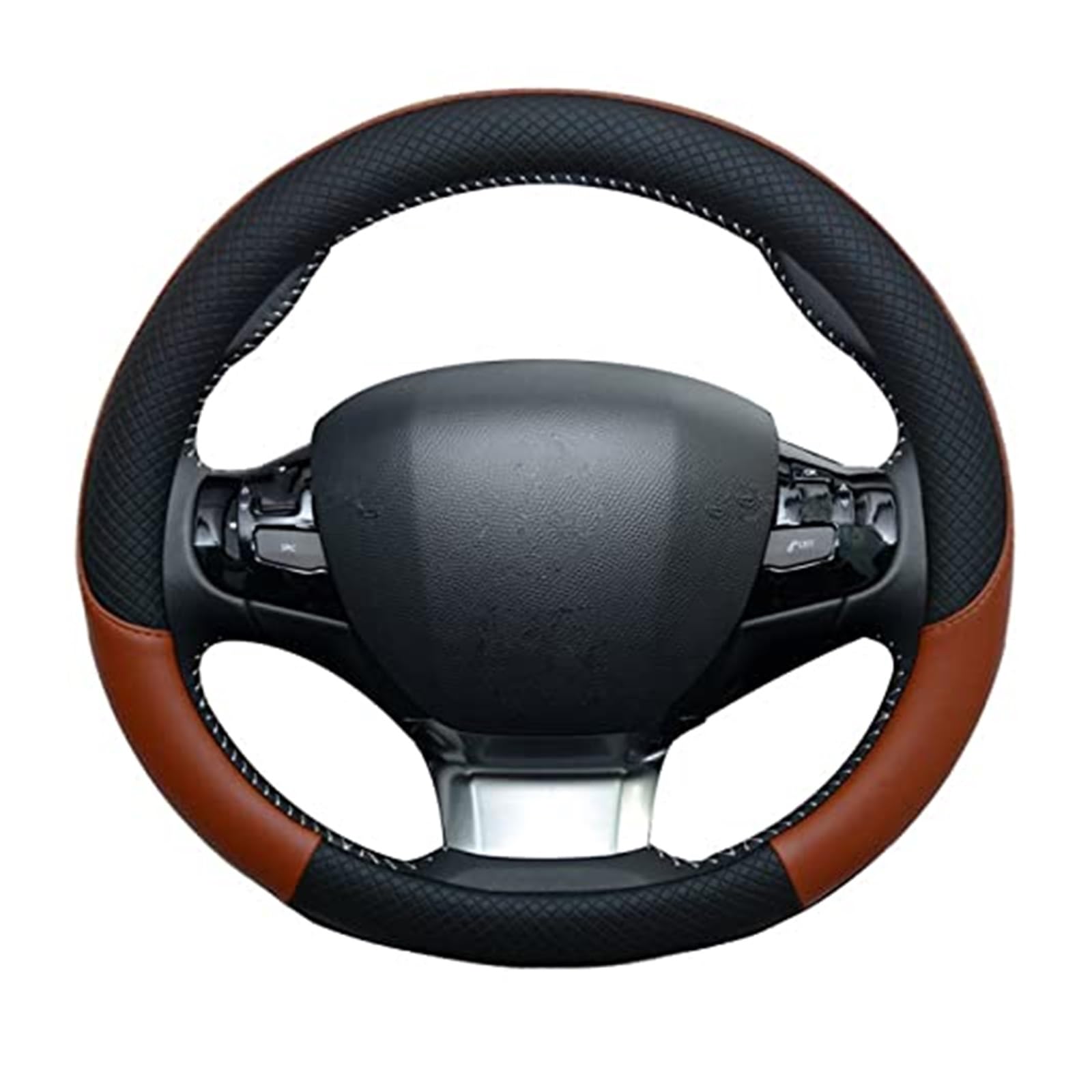 Lenkradbezug für Autos Für 308 2014 2015 2016 2017 2018 2019 2020 II T9 308 SW 308 308 CC Auto Lenkrad Abdeckung Plaid rutschfeste Innen Schutz(3) von GTDTKGANAK