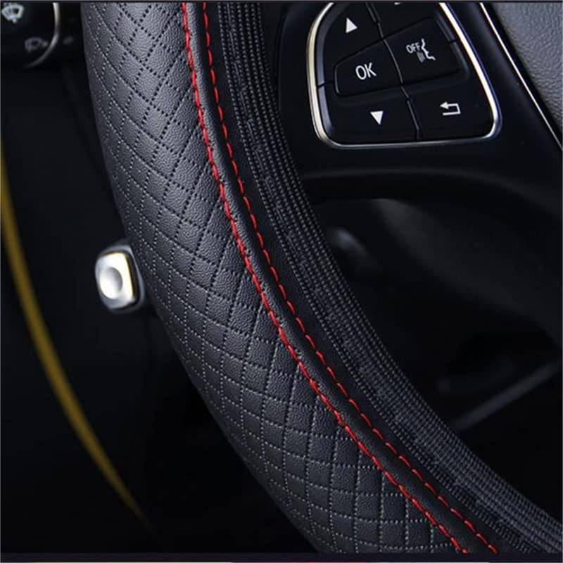Lenkradbezug für Autos Für 36CM -38CM Lenkradabdeckung Geflecht auf der Lenkradabdeckung Auto Auto Radabdeckung Lenkschutzabdeckung Schutz(6) von GTDTKGANAK