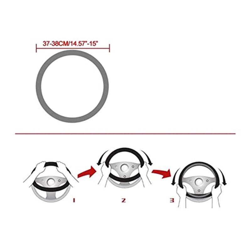 Lenkradbezug für Autos Für 38 cm 15 "A2 Für A3 Für A4 Für A5 Für A6 Für A7 Für A8l Q2 Für q3 Für Q5 Für Q7 S2 S3 Für Limousine Auto Lenkräder Abdeckung Schutz(A) von GTDTKGANAK