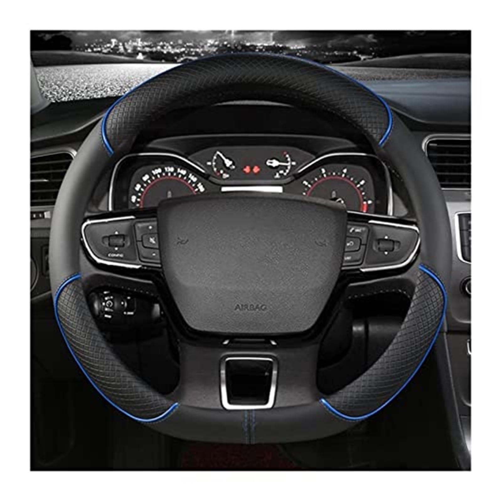 Lenkradbezug für Autos Für Citroen C1 C2 Für C3 Für C4 Für C5 C4L Für Berlingo Für C4 Für Picasso Für C5 Für AIRCROSS Auto Lenkrad Abdeckung Faser Schutz(B-D) von GTDTKGANAK
