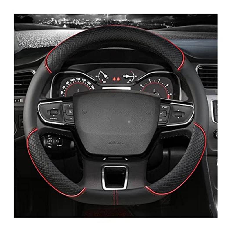 Lenkradbezug für Autos Für Citroen C1 C2 Für C3 Für C4 Für C5 C4L Für Berlingo Für C4 Für Picasso Für C5 Für AIRCROSS Auto Lenkrad Abdeckung Faser Schutz(D-D) von GTDTKGANAK