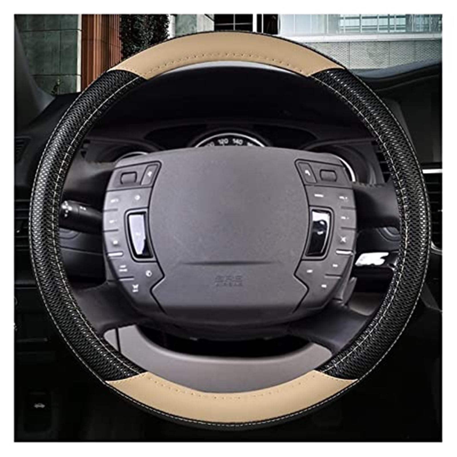 Lenkradbezug für Autos Für Citroen C2 Für C3 C4L Für Berlingo Für C5 Für C-Elysee Für C-Triomphe C1 Für C4 Für C3 XR D Form O Form Auto lenkrad Abdeckung Schutz(A-o) von GTDTKGANAK