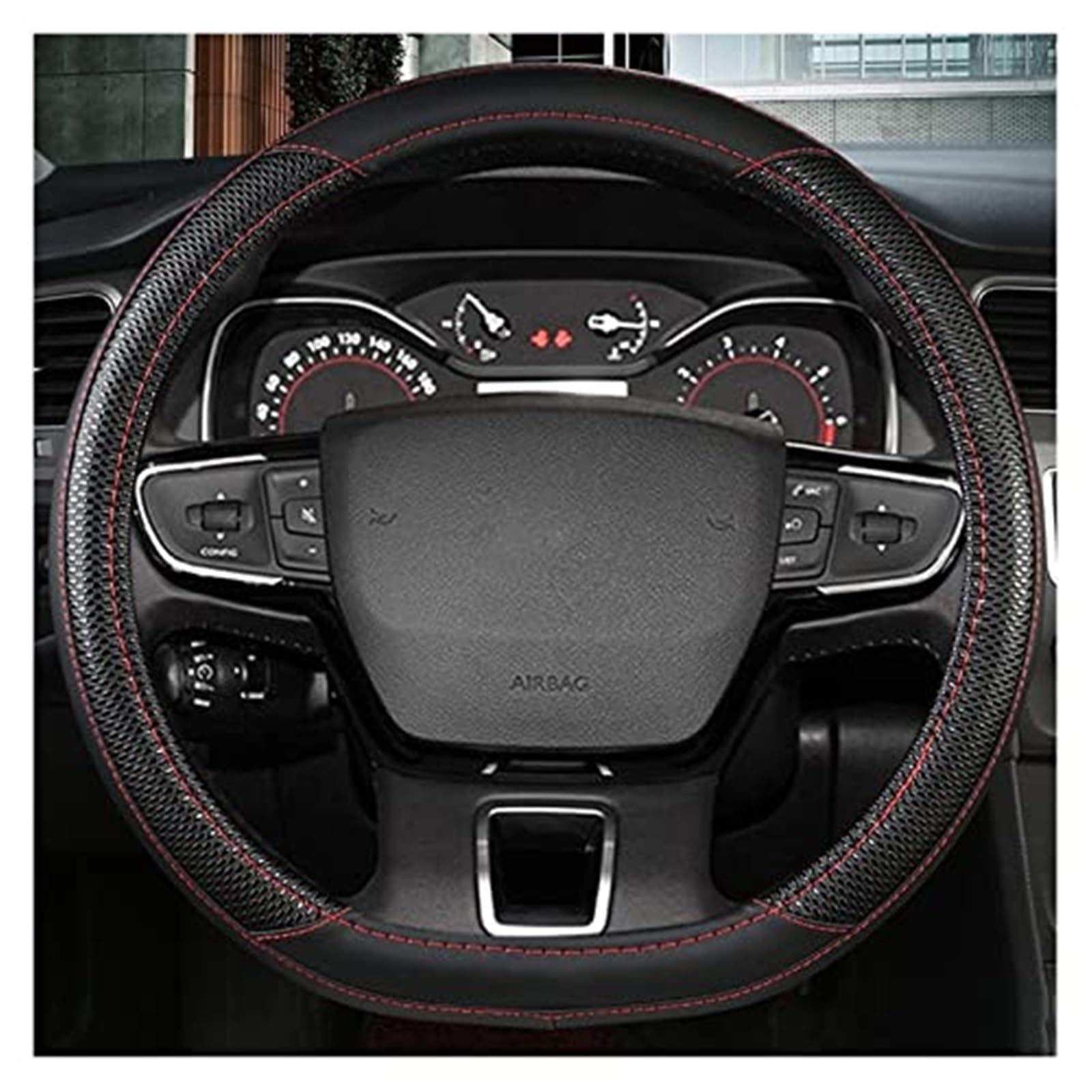Lenkradbezug für Autos Für Citroen C2 Für C3 C4L Für Berlingo Für C5 Für C-Elysee Für C-Triomphe C1 Für C4 Für C3 XR D Form O Form Auto lenkrad Abdeckung Schutz(B-d) von GTDTKGANAK