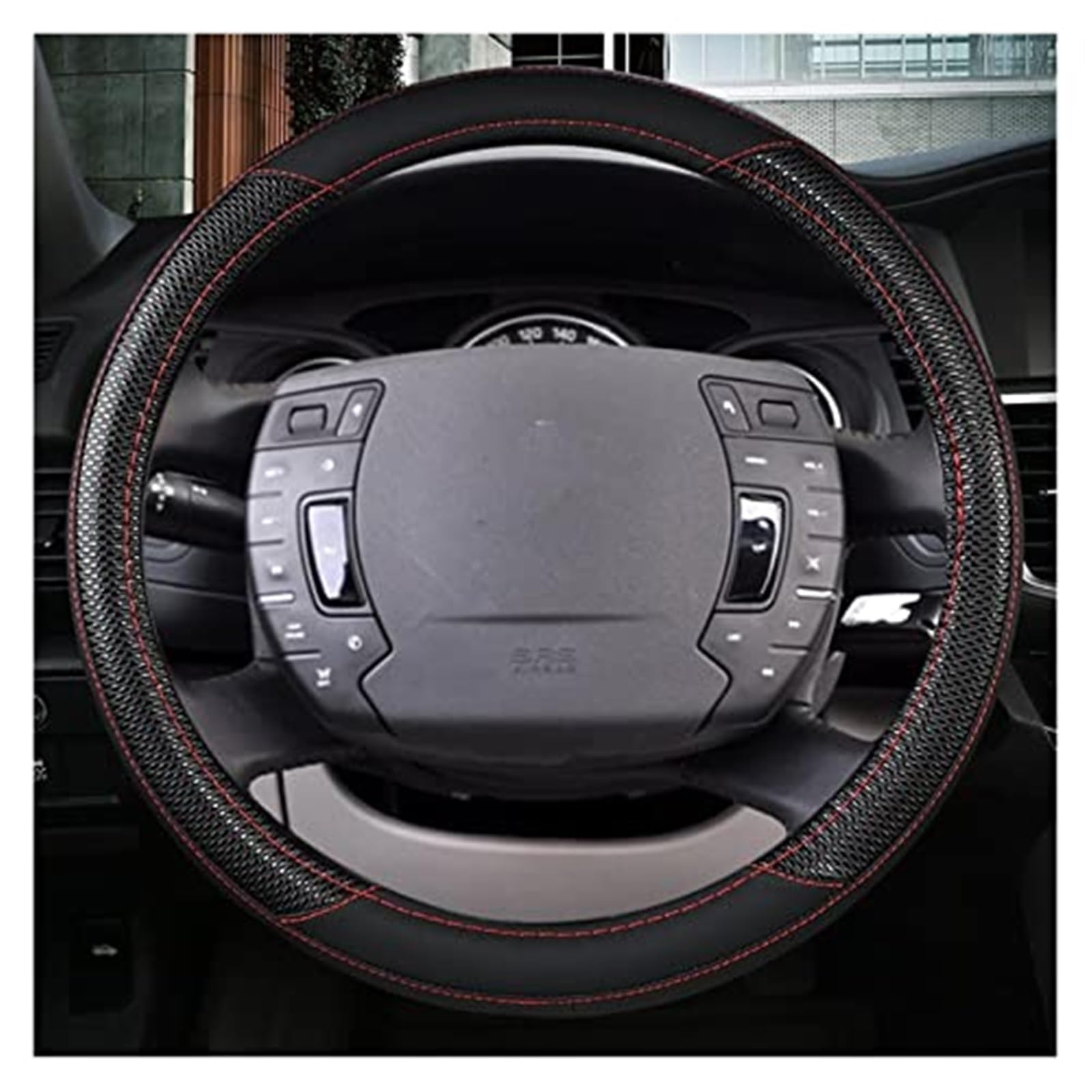 Lenkradbezug für Autos Für Citroen C2 Für C3 C4L Für Berlingo Für C5 Für C-Elysee Für C-Triomphe C1 Für C4 Für C3 XR D Form O Form Auto lenkrad Abdeckung Schutz(B-o) von GTDTKGANAK
