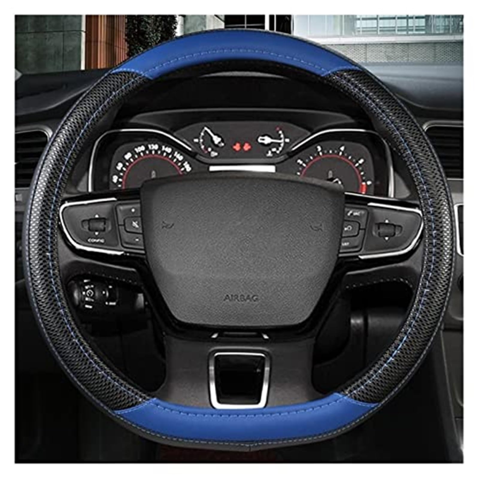 Lenkradbezug für Autos Für Citroen C2 Für C3 C4L Für Berlingo Für C5 Für C-Elysee Für C-Triomphe C1 Für C4 Für C3 XR D Form O Form Auto lenkrad Abdeckung Schutz(C-d) von GTDTKGANAK