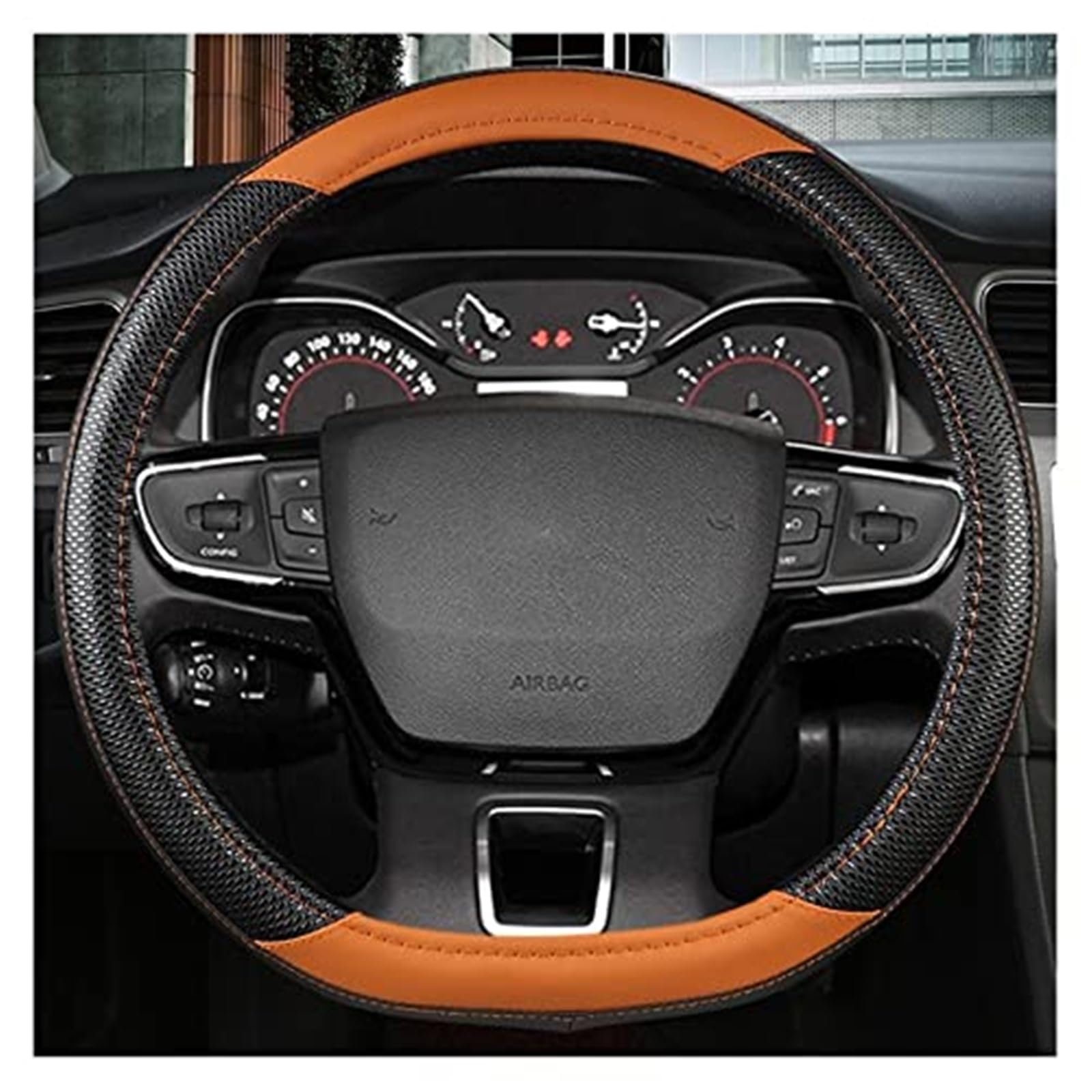 Lenkradbezug für Autos Für Citroen C2 Für C3 C4L Für Berlingo Für C5 Für C-Elysee Für C-Triomphe C1 Für C4 Für C3 XR D Form O Form Auto lenkrad Abdeckung Schutz(D-d) von GTDTKGANAK