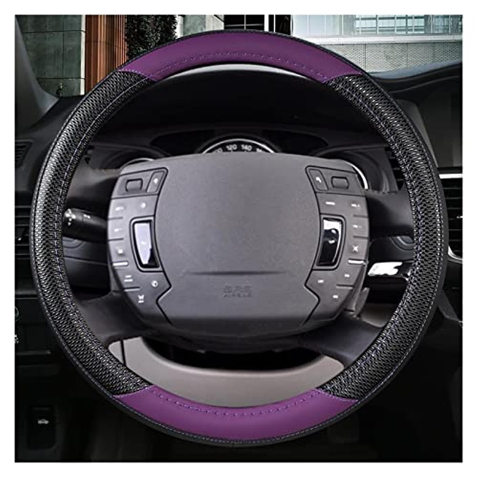Lenkradbezug für Autos Für Citroen C2 Für C3 C4L Für Berlingo Für C5 Für C-Elysee Für C-Triomphe C1 Für C4 Für C3 XR D Form O Form Auto lenkrad Abdeckung Schutz(E-o) von GTDTKGANAK