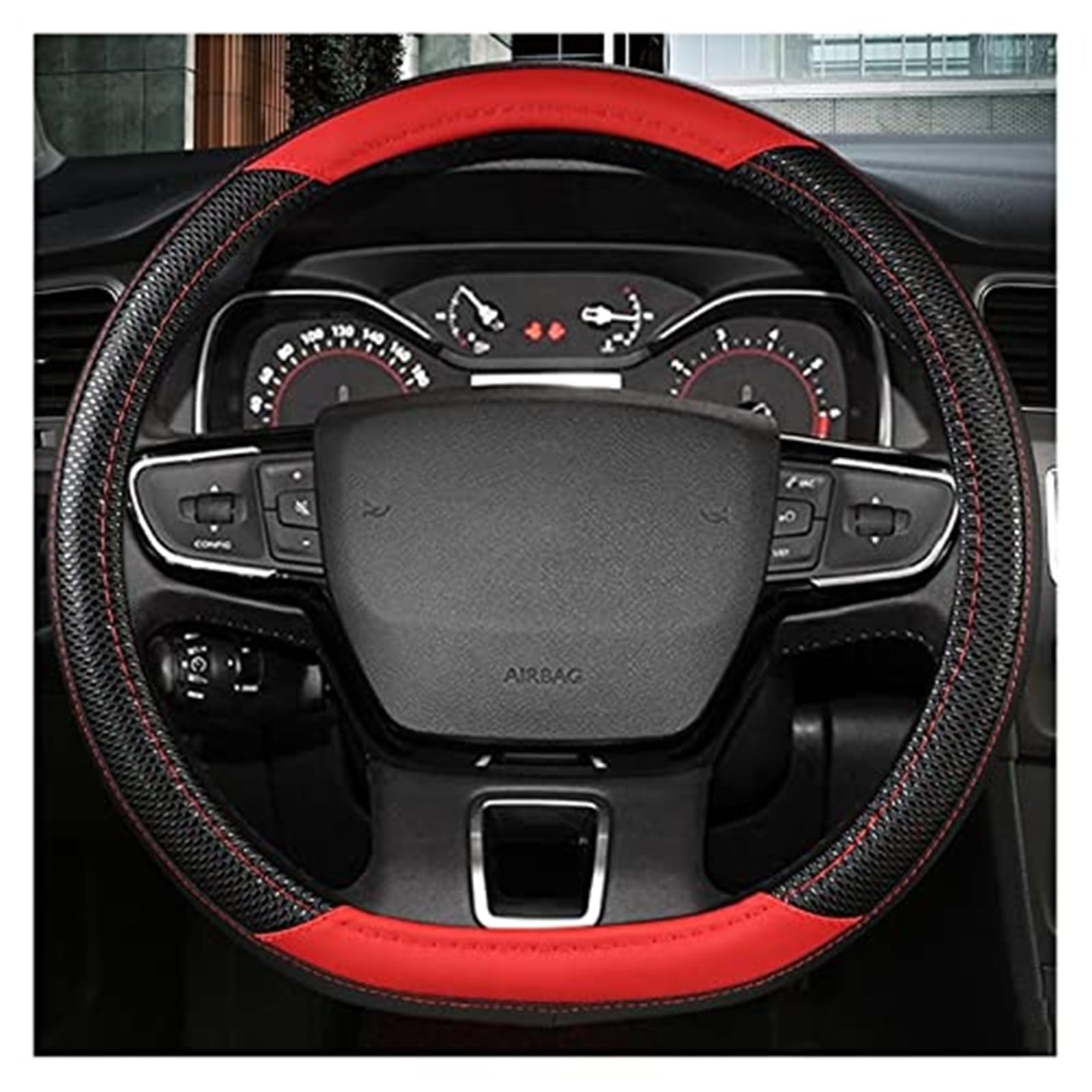 Lenkradbezug für Autos Für Citroen C2 Für C3 C4L Für Berlingo Für C5 Für C-Elysee Für C-Triomphe C1 Für C4 Für C3 XR D Form O Form Auto lenkrad Abdeckung Schutz(F-d) von GTDTKGANAK