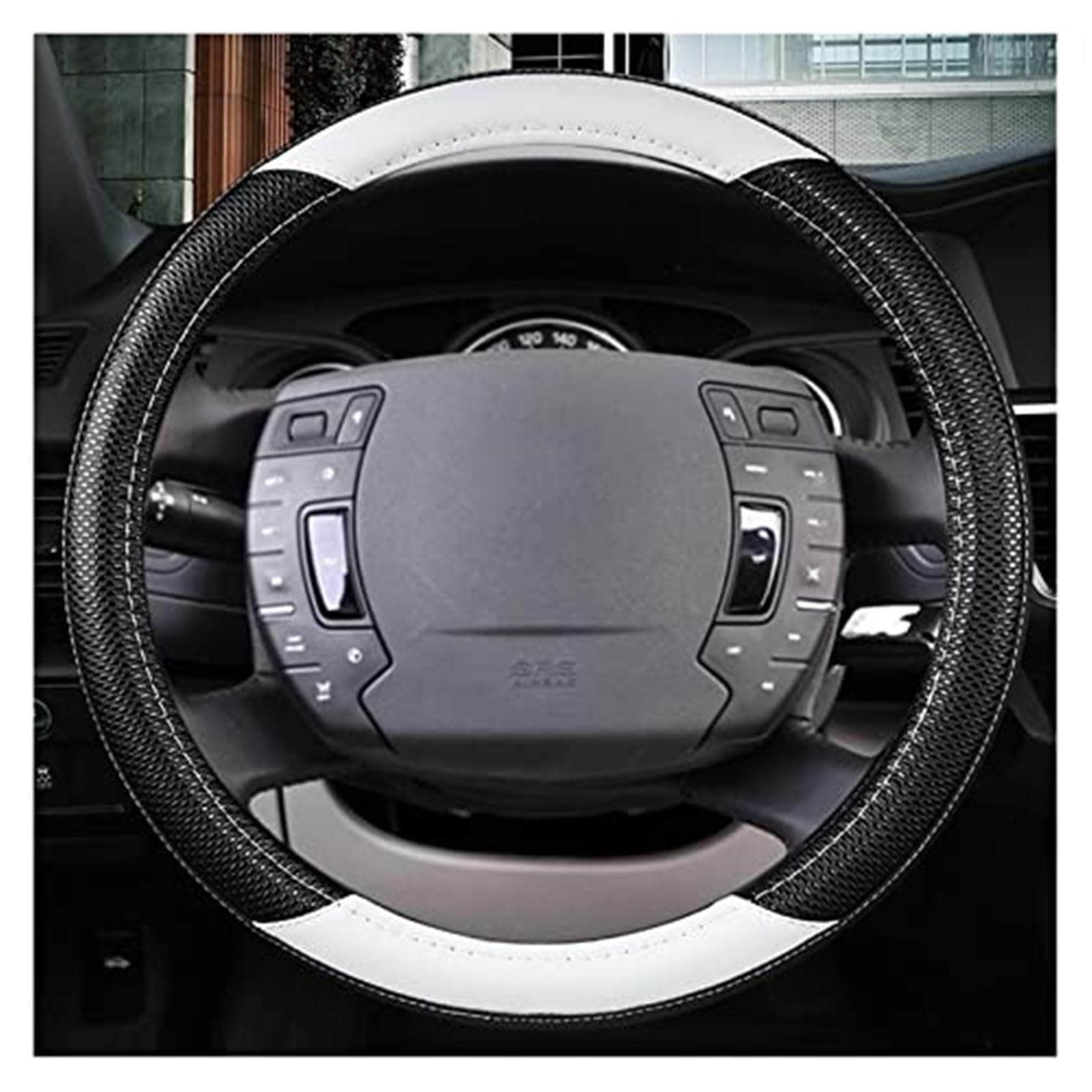 Lenkradbezug für Autos Für Citroen C2 Für C3 C4L Für Berlingo Für C5 Für C-Elysee Für C-Triomphe C1 Für C4 Für C3 XR D Form O Form Auto lenkrad Abdeckung Schutz(G-o) von GTDTKGANAK