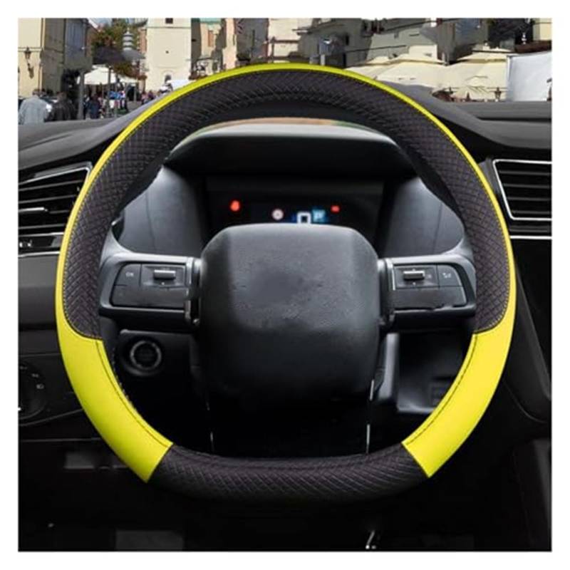 Lenkradbezug für Autos Für Citroen Für C4 2021 2022 2023 37 cm Auto Lenkrad Abdeckung Nicht-Slip Auto Lenkung Abdeckung Lenkrad hülse Schutz(9) von GTDTKGANAK