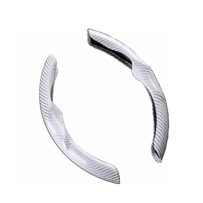 Lenkradbezug für Autos Für Citroen Für C5 Für Aircross 2018 2019 2020 2021 2022 2024 Atmungsaktive Anti-Slip Carbon Faser Lenkrad Schutz Schutz(White) von GTDTKGANAK