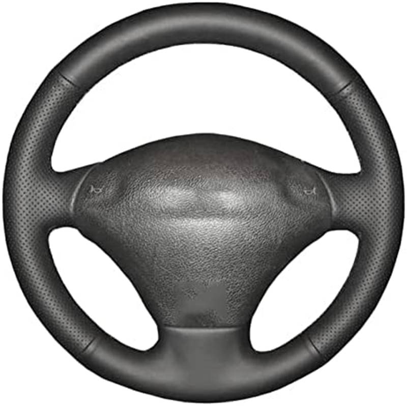 Lenkradbezug für Autos Für Ford Für Fiesta 4 1996-2006 Mk4 1996-2006 Schwarz Leder Hand Nähen Auto Lenkrad Abdeckung Schutz von GTDTKGANAK