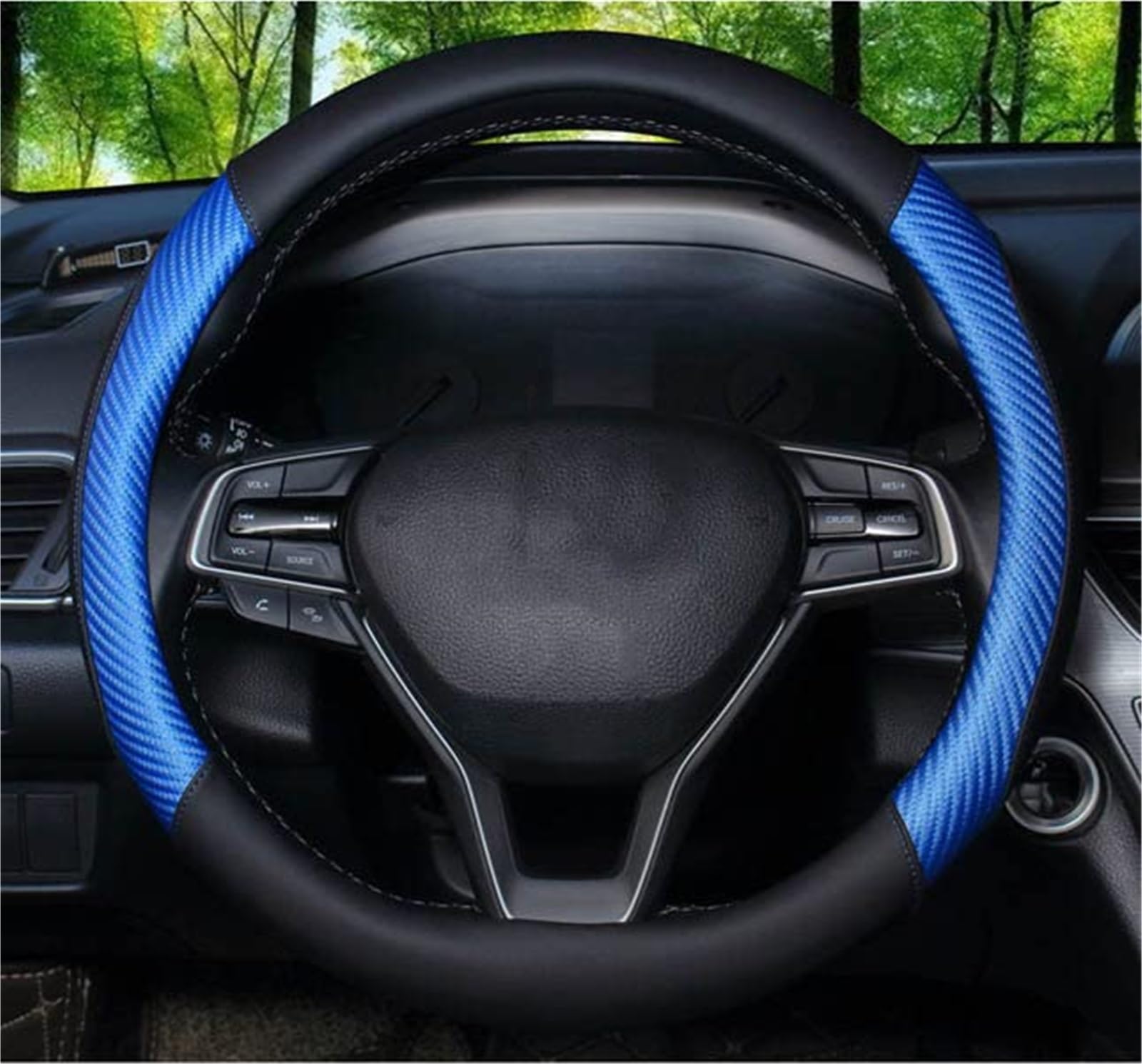 Lenkradbezug für Autos Für Hyundai Für Coupe Für Elantra V Für Genesis Für Tiburon Für Tuscani Für Veloster Für Tuscani Für Veloster Lenkradschutz Schutz(B Blue) von GTDTKGANAK