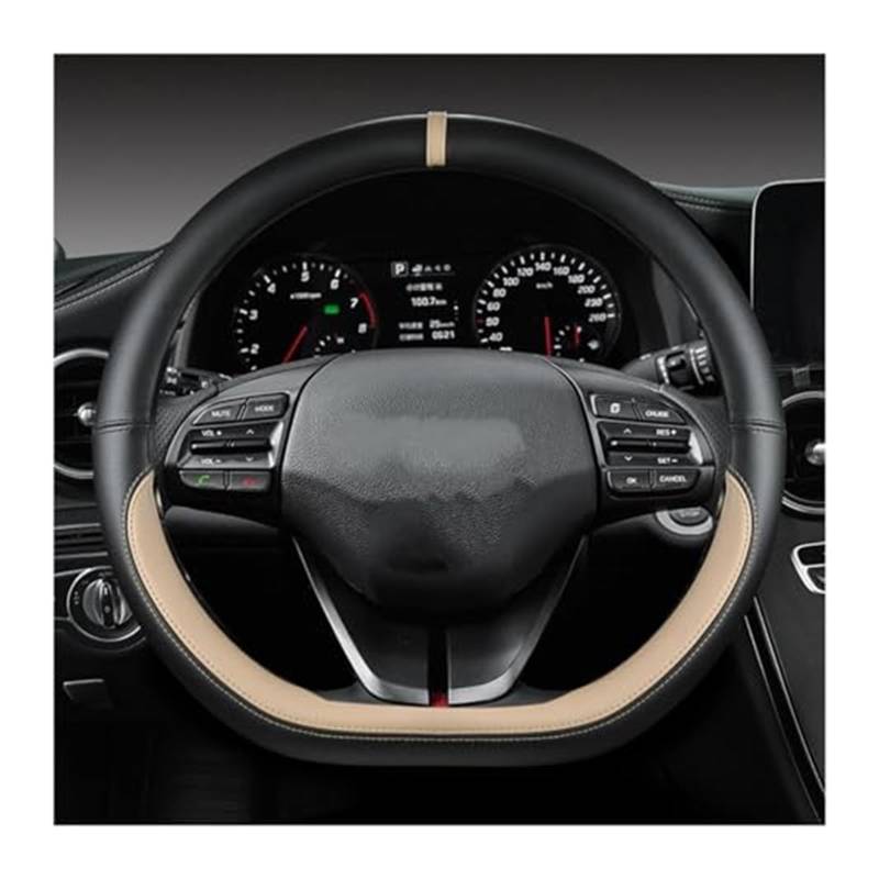Lenkradbezug für Autos Für Hyundai Für Ioniq 5 2016 2017 2018 2019 2020 2021 2022 Auto Lenkrad Abdeckung D Form PU Lenkrad schutzhülle Schutz(BEIGE) von GTDTKGANAK