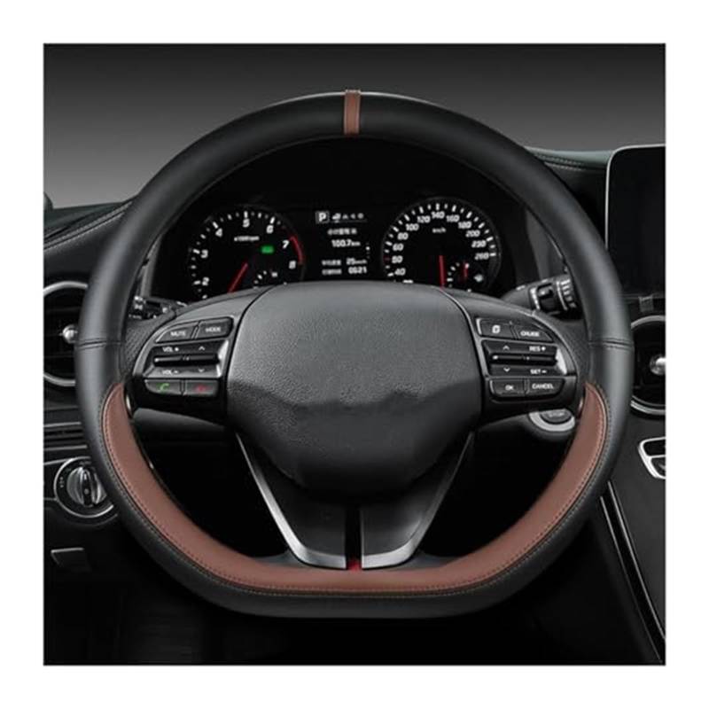 Lenkradbezug für Autos Für Hyundai Für Ioniq 5 2016 2017 2018 2019 2020 2021 2022 Auto Lenkrad Abdeckung D Form PU Lenkrad schutzhülle Schutz(Coffee) von GTDTKGANAK