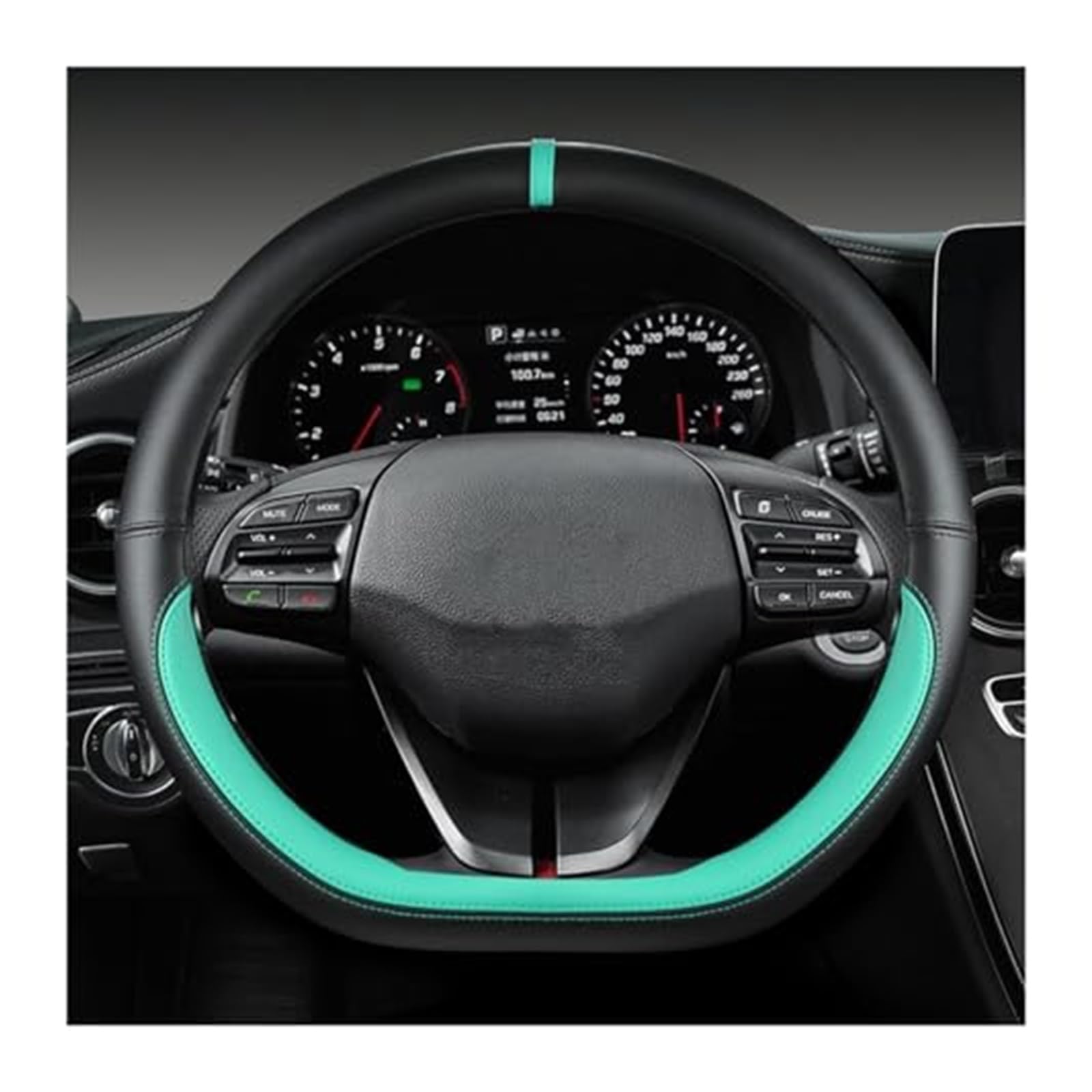 Lenkradbezug für Autos Für Hyundai Für Ioniq 5 2016 2017 2018 2019 2020 2021 2022 Auto Lenkrad Abdeckung D Form PU Lenkrad schutzhülle Schutz(Green) von GTDTKGANAK