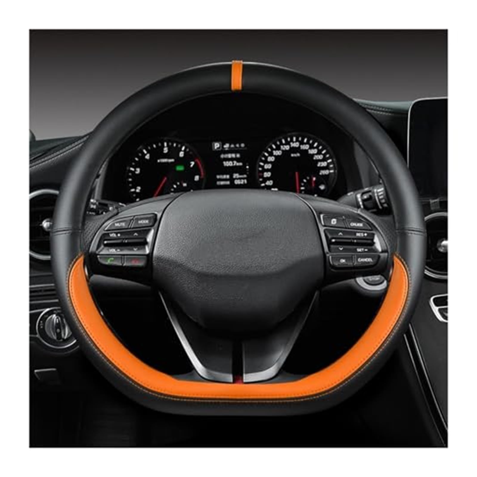 Lenkradbezug für Autos Für Hyundai Für Ioniq 5 2016 2017 2018 2019 2020 2021 2022 Auto Lenkrad Abdeckung D Form PU Lenkrad schutzhülle Schutz(Orage) von GTDTKGANAK