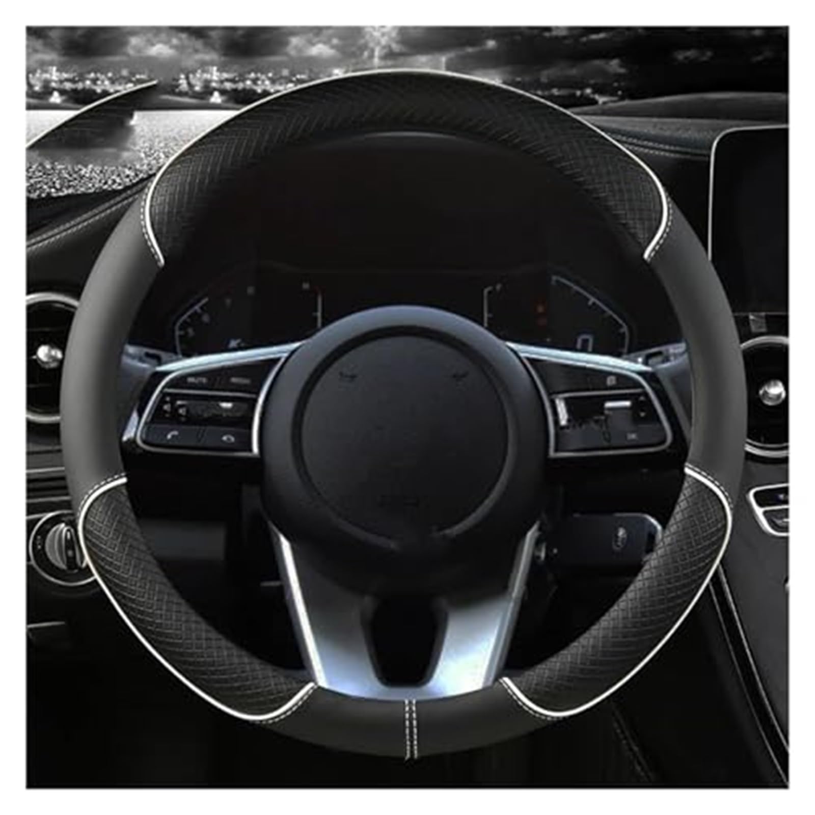 Lenkradbezug für Autos Für Kia Für Ceed Für Sportage Für Picanto Für Cerato O Form D Form PU Leder Lenkung Haube Lenkrad schutzhülle Schutz(10 O Shape) von GTDTKGANAK