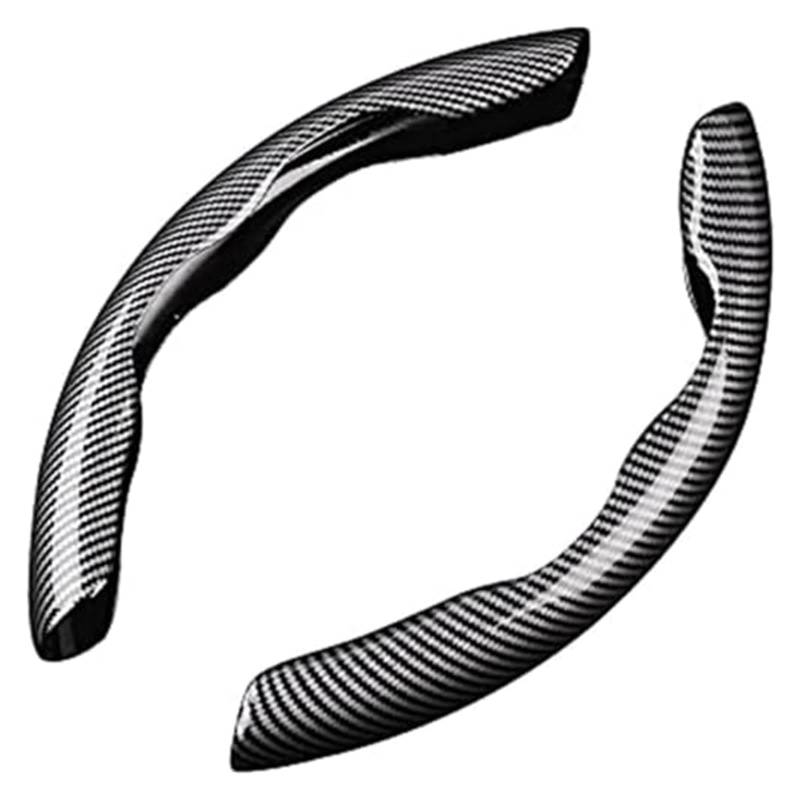 Lenkradbezug für Autos Für Kia Für Ceed SW 2000-2023 2024 Anti-Slip Atmungsaktive Universal-Carbon Faser Segmentiert Lenkrad Schutz Schutz(Black) von GTDTKGANAK