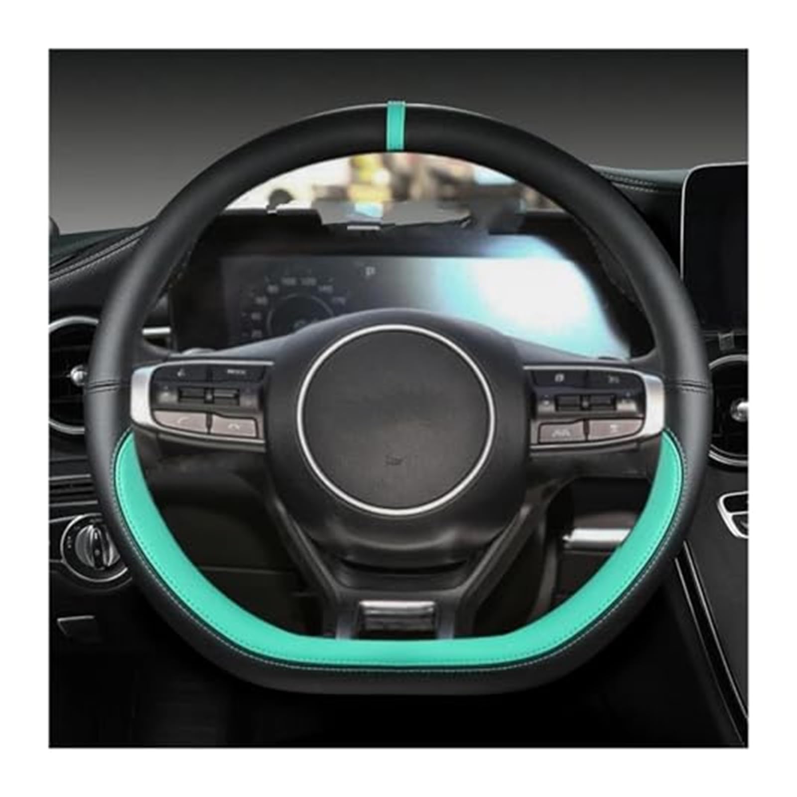 Lenkradbezug für Autos Für Kia Für Sportage Für 5 Für GT-Linie 2021 2022 Für Sportage 2022 2023 Mikrofaser Leder D Form Auto Lenkrad Abdeckung Schutz(5) von GTDTKGANAK