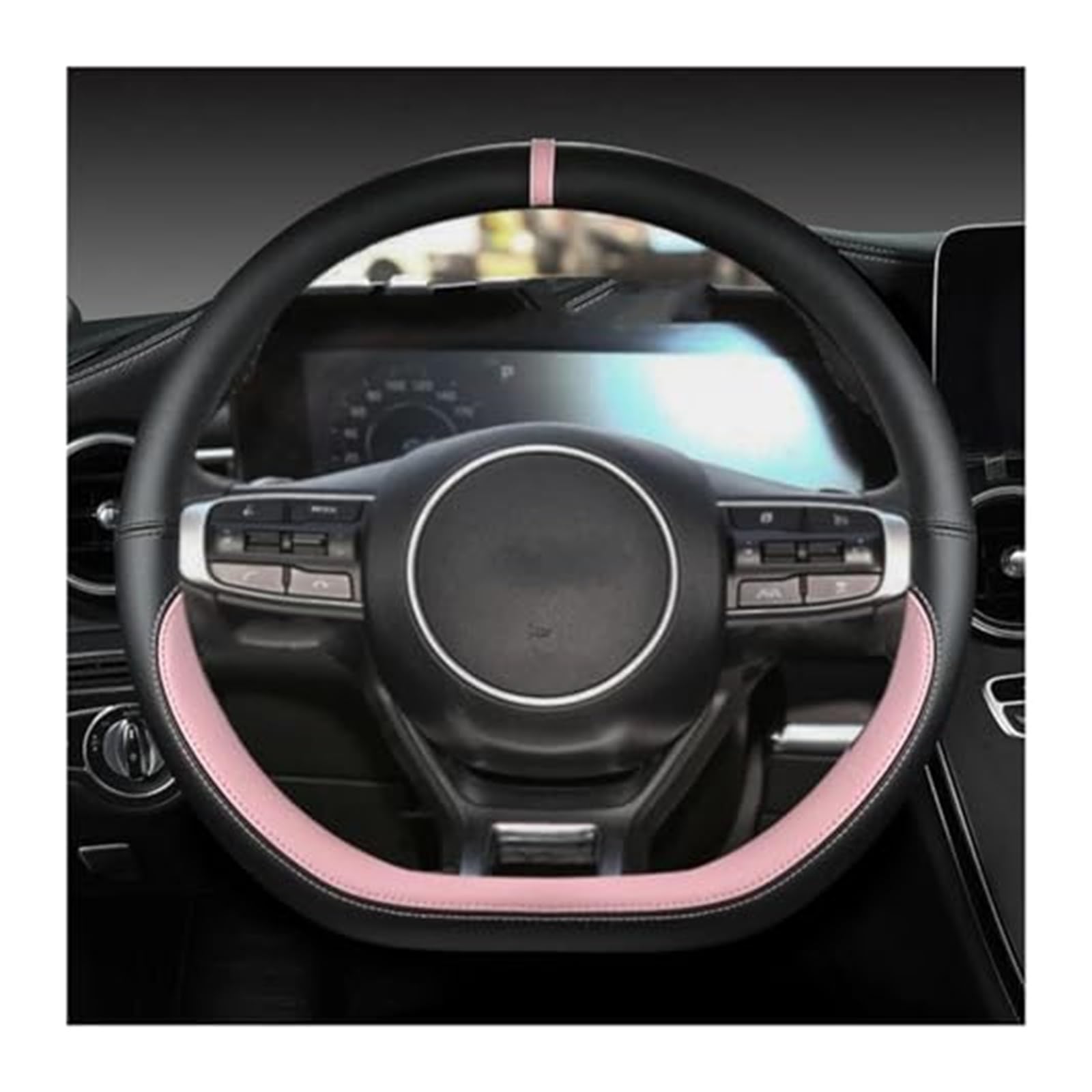 Lenkradbezug für Autos Für Kia Für Sportage Für 5 Für GT-Linie 2021 2022 Für Sportage 2022 2023 Mikrofaser Leder D Form Auto Lenkrad Abdeckung Schutz(7) von GTDTKGANAK