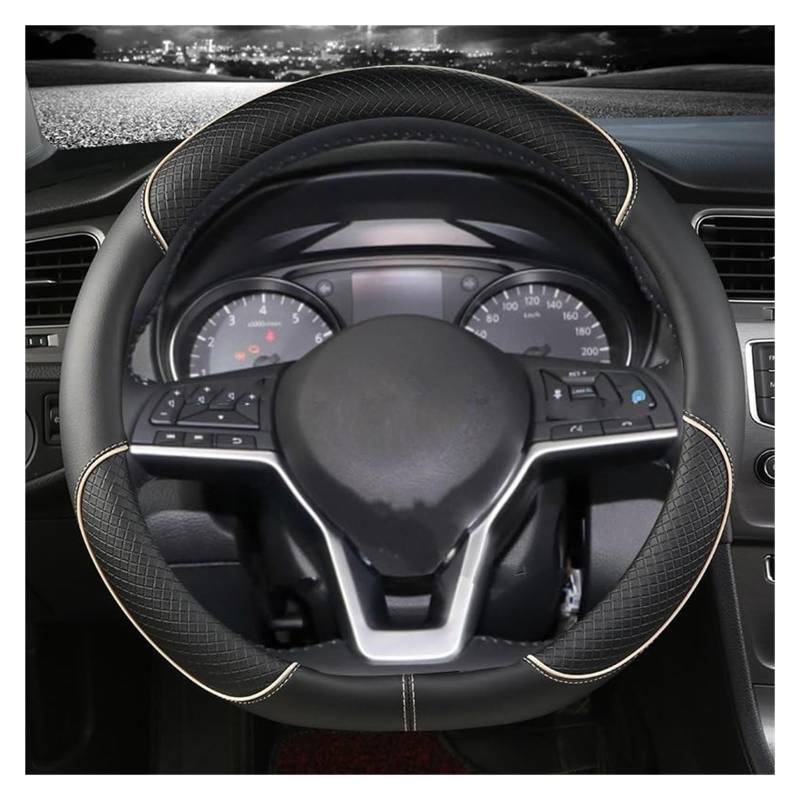 Lenkradbezug für Autos Für Nissan Für März K10 K11 K12 K13 K14 Für Micra Auto Lenkrad Abdeckung PU Leder Auto Lenkrad Abdeckung Schutz(D Shape Beige) von GTDTKGANAK