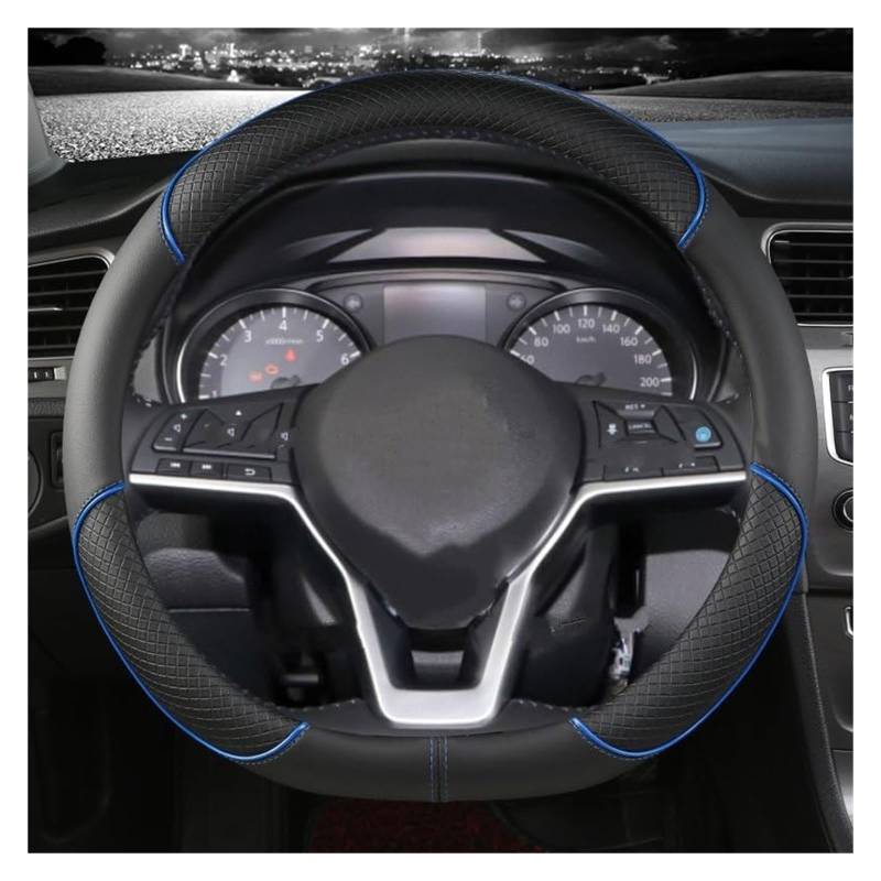 Lenkradbezug für Autos Für Nissan Für März K10 K11 K12 K13 K14 Für Micra Auto Lenkrad Abdeckung PU Leder Auto Lenkrad Abdeckung Schutz(D Shape Blue) von GTDTKGANAK
