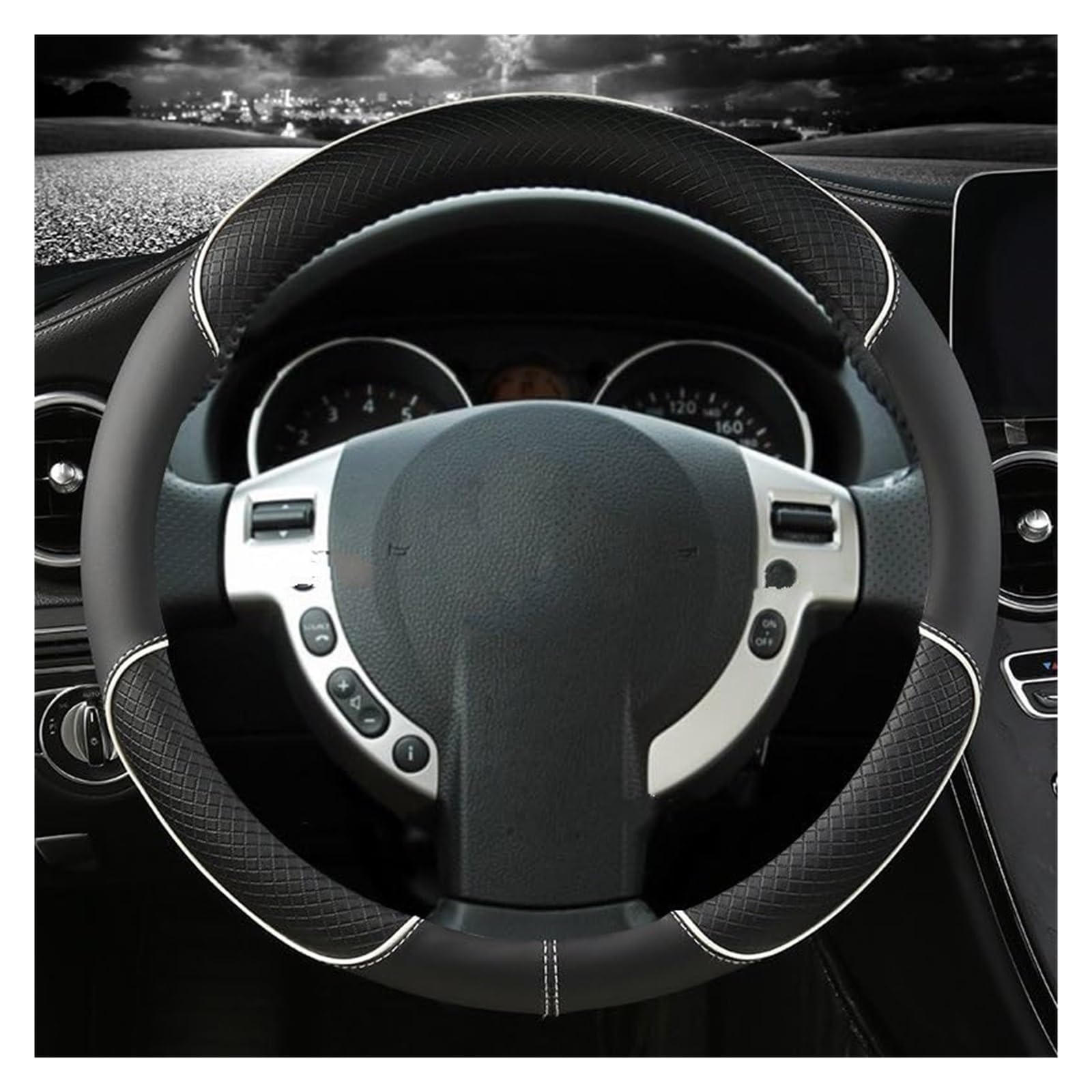 Lenkradbezug für Autos Für Nissan Für März K10 K11 K12 K13 K14 Für Micra Auto Lenkrad Abdeckung PU Leder Auto Lenkrad Abdeckung Schutz(O Shape White) von GTDTKGANAK