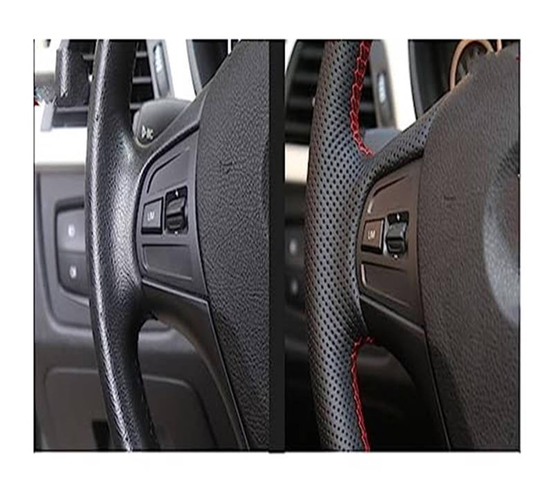 Lenkradbezug für Autos Für Nissan Für NV200 2009 2010 2011 2012 2013 2014 2015 2016 Auto Lenkrad Abdeckung Schwarz Leder Lenkrad Trim Abdeckung Schutz von GTDTKGANAK