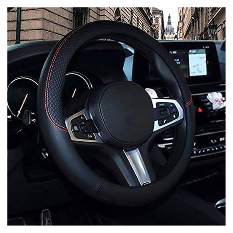 Lenkradbezug für Autos Für Nissan Für Navara/NP 300 Für NV200 Für Frontier Für Townstar Leder Atmungsaktive Anti-rutsch-Schutz Auto Lenkrad abdeckungen Schutz(Black) von GTDTKGANAK